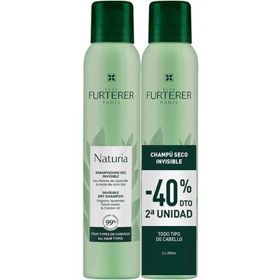 Rene Furterer Shampoing sec NATURIA, lot de 2 x 200 ml - Publicité Rene Furterer Shampoing sec NATURIA, lot de 2 x 200 ml - Publicité