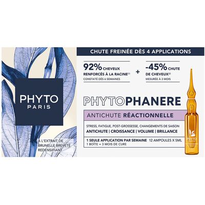 Phytophanere Anticaída Reaccional ampollas 12 u - Publicité Phytophanere Anticaída Reaccional ampollas 12 u - Publicité