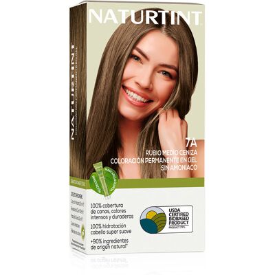 Coloration capillaire sans ammoniaque Naturtint #7A - Blond cendré moyen - Publicité Coloration capillaire sans ammoniaque Naturtint #7A - Blond cendré moyen - Publicité