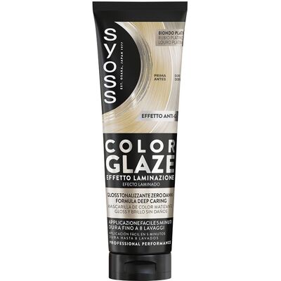Syoss Color Glaze Masque matifiant couleur effet laminé #Blond Platine - Publicité Syoss Color Glaze Masque matifiant couleur effet laminé #Blond Platine - Publicité
