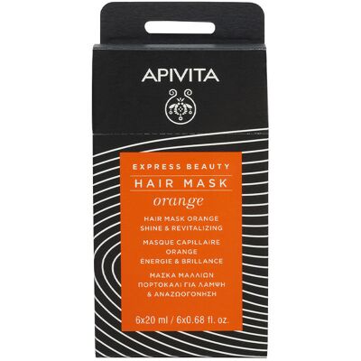 Masque Capillaire Apivita - Orange, Citron, Grenade - Brillance & Vitalité - Publicité Masque Capillaire Apivita - Orange, Citron, Grenade - Brillance & Vitalité - Publicité