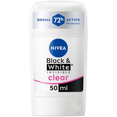 Nivea Black & White Invisible déodorant stick 50 ml - Publicité Nivea Black & White Invisible déodorant stick 50 ml - Publicité