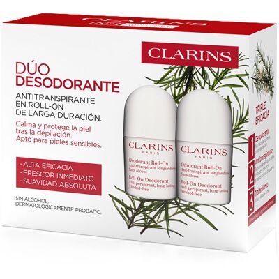 Clarins Déodorant roll-on 2 x 50 ml - Publicité Clarins Déodorant roll-on 2 x 50 ml - Publicité