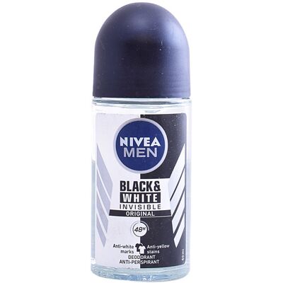 Nivea Men Black & White Invisible deo roll-on 50 ml - Publicité Nivea Men Black & White Invisible deo roll-on 50 ml - Publicité