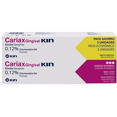 Kin Cariax Gingival dentifrice pack 2 x 125 ml - Publicité Kin Cariax Gingival dentifrice pack 2 x 125 ml - Publicité