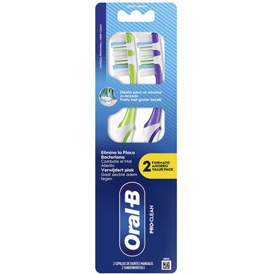 Oral-B Brosse à dents Proclean Plaque Remover 40 #medium 2 unités - Publicité Oral-B Brosse à dents Proclean Plaque Remover 40 #medium 2 unités - Publicité