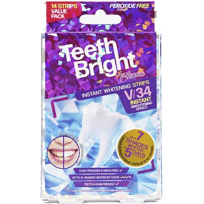 7th Heaven Bandes blanchissantes dentaires Teeth BRIGHT, 14 unités - Publicité 7th Heaven Bandes blanchissantes dentaires Teeth BRIGHT, 14 unités - Publicité