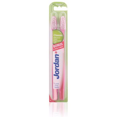 Brosse à dents Jordan Classic - Dur 2 pièces - Publicité Brosse à dents Jordan Classic - Dur 2 pièces - Publicité