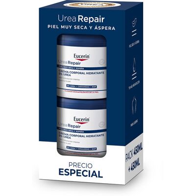 Eucerin Crème hydratante pour le corps Urearepair à 5 % d’urée, lot de 2 x - Publicité Eucerin Crème hydratante pour le corps Urearepair à 5 % d’urée, lot de 2 x - Publicité