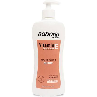 Babaria Lait corporel à la vitamine E 400 ml - Publicité Babaria Lait corporel à la vitamine E 400 ml - Publicité