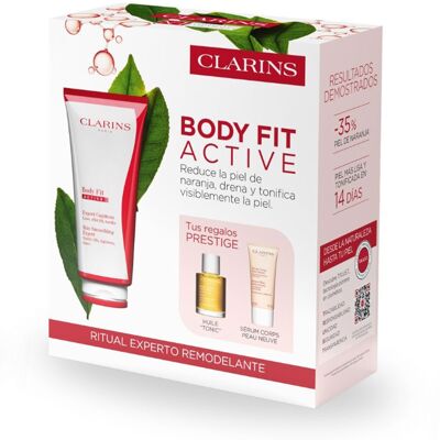 Clarins Ensemble 3 pièces Body Fit Active Lisse Et Tonifie - Publicité Clarins Ensemble 3 pièces Body Fit Active Lisse Et Tonifie - Publicité