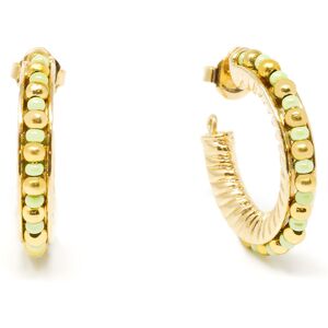Shabama Boucles d’oreilles Ethiopia Green 3CM #gold glitter - Publicité Shabama Boucles d’oreilles Ethiopia Green 3CM #gold glitter - Publicité