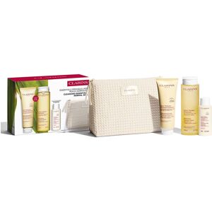 Clarins Ensemble De 4 Produits Essentiels De Nettoyage Pour Peaux Normales À Sèches - Publicité Clarins Ensemble De 4 Produits Essentiels De Nettoyage Pour Peaux Normales À Sèches - Publicité