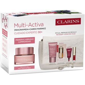 Clarins MULTI-ACTIVE Jour Toutes Peaux Estuche 5 pz - Publicité Clarins MULTI-ACTIVE Jour Toutes Peaux Estuche 5 pz - Publicité