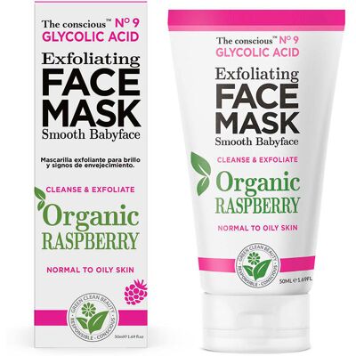 Masque facial à l'acide glycolique The Conscious Framboise Bio - Masque facial - 50ml - Publicité Masque facial à l'acide glycolique The Conscious Framboise Bio - Masque facial - 50ml - Publicité