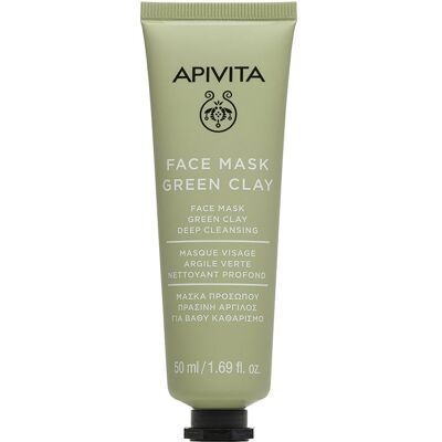 Masque Visage Purifiant APIVITA - Argile Verte - 50ml - Publicité Masque Visage Purifiant APIVITA - Argile Verte - 50ml - Publicité