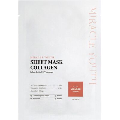 Village 11 Factory Miracle Youth Sheet Mask Collagen - Unisex - Publicité Village 11 Factory Miracle Youth Sheet Mask Collagen - Unisex - Publicité