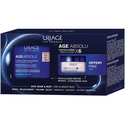 Uriage Marque Modèle Crème Rose + Set Masque Nuit - Anti-Âge - Publicité Uriage Marque Modèle Crème Rose + Set Masque Nuit - Anti-Âge - Publicité