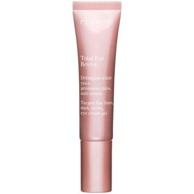 Clarins Total Eye Revive Soin anti-âge pour les yeux - Cible ridules, cernes, gel pour les yeux - Publicité Clarins Total Eye Revive Soin anti-âge pour les yeux - Cible ridules, cernes, gel pour les yeux - Publicité