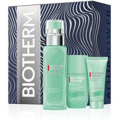 Biotherm Homme Aquapower Advanced Gel Case 3 pièces - Publicité Biotherm Homme Aquapower Advanced Gel Case 3 pièces - Publicité