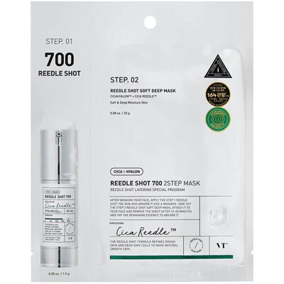 Vt Cosmetics Masque de microneedling Vt Reedle Shot 700 en 2 étapes, 25 g - Publicité Vt Cosmetics Masque de microneedling Vt Reedle Shot 700 en 2 étapes, 25 g - Publicité