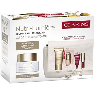 Clarins Crème de jour Nutri Lumière pour tous types de peau, coffret de 5 pièces - Publicité Clarins Crème de jour Nutri Lumière pour tous types de peau, coffret de 5 pièces - Publicité