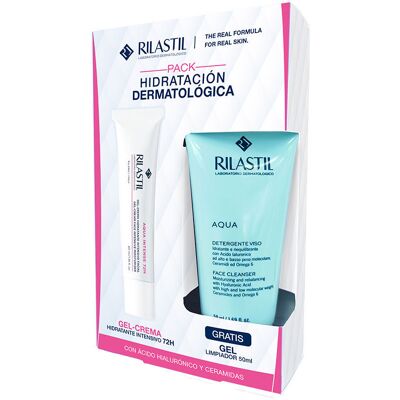 Rilastil Coffret 2 pièces Aqua Intense 72H + Gel Nettoyant - Publicité Rilastil Coffret 2 pièces Aqua Intense 72H + Gel Nettoyant - Publicité