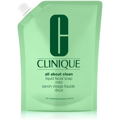 Clinique Recharge de savon liquide doux pour le visage All About Clean 400 ml - Publicité Clinique Recharge de savon liquide doux pour le visage All About Clean 400 ml - Publicité