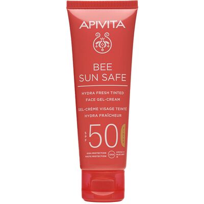 Apivita SPF50 Gel-Crème Hydratant Teinté Visage - Publicité Apivita SPF50 Gel-Crème Hydratant Teinté Visage - Publicité