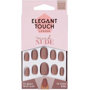 Elegant Touch Polished Colour nails with glue oval #mink nude - Publicité Elegant Touch Polished Colour nails with glue oval #mink nude - Publicité