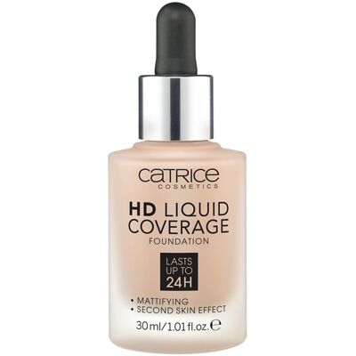 Catrice Fond De Teint Couverture Liquide Hd dure jusqu’à 24h #040-beige chaud - Publicité Catrice Fond De Teint Couverture Liquide Hd dure jusqu’à 24h #040-beige chaud - Publicité