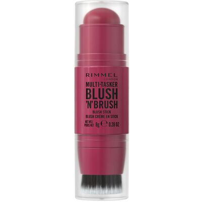 Rimmel London Blush ’N’ Brush MULTI-TÂCHES en stick #200 - Fushia Glam - Publicité Rimmel London Blush ’N’ Brush MULTI-TÂCHES en stick #200 - Fushia Glam - Publicité