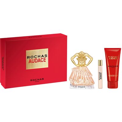 Coffret 3 pièces Rochas Audace - Publicité Coffret 3 pièces Rochas Audace - Publicité