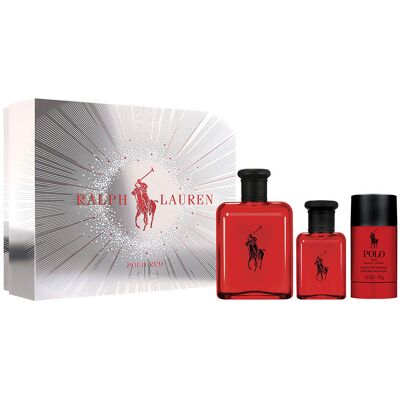 Ralph Lauren Coffret Polo Rouge 3 pièces - Publicité Ralph Lauren Coffret Polo Rouge 3 pièces - Publicité