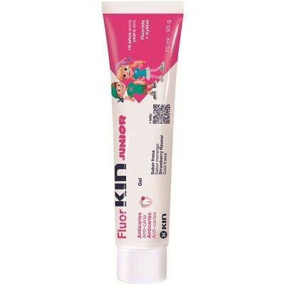 Dentifrice Junior Fraise Fluor-Kin - Dentifrice - Publicité Dentifrice Junior Fraise Fluor-Kin - Dentifrice - Publicité