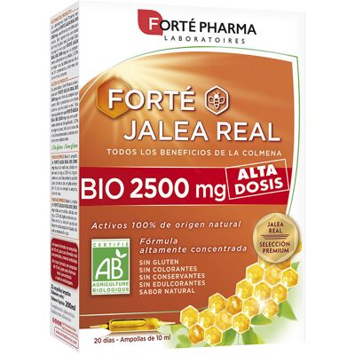 Forté Pharma Forté Gelée Royale Bio 2500 mg ampoules 20 x 15 ml - Publicité Forté Pharma Forté Gelée Royale Bio 2500 mg ampoules 20 x 15 ml - Publicité