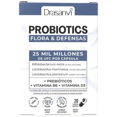 Drasanvi Probiotics Flora Y Defensas cápsulas 20 u - Publicité Drasanvi Probiotics Flora Y Defensas cápsulas 20 u - Publicité