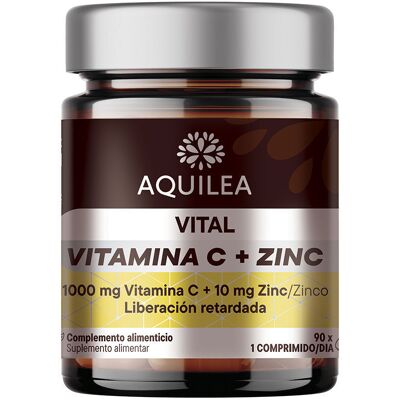 Aquilea Comprimés de Vitamine C + Zinc Vitale 90 unités - Publicité Aquilea Comprimés de Vitamine C + Zinc Vitale 90 unités - Publicité