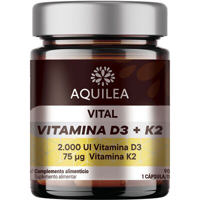 Aquilea Capsules de Vitamine Vitale D3 + D2, 90 unités - Publicité Aquilea Capsules de Vitamine Vitale D3 + D2, 90 unités - Publicité