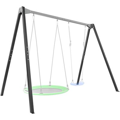Portique Balançoire de Jardin Double MO-002 - Marbo Sport - Publicité Portique Balançoire de Jardin Double MO-002 - Marbo Sport - Publicité
