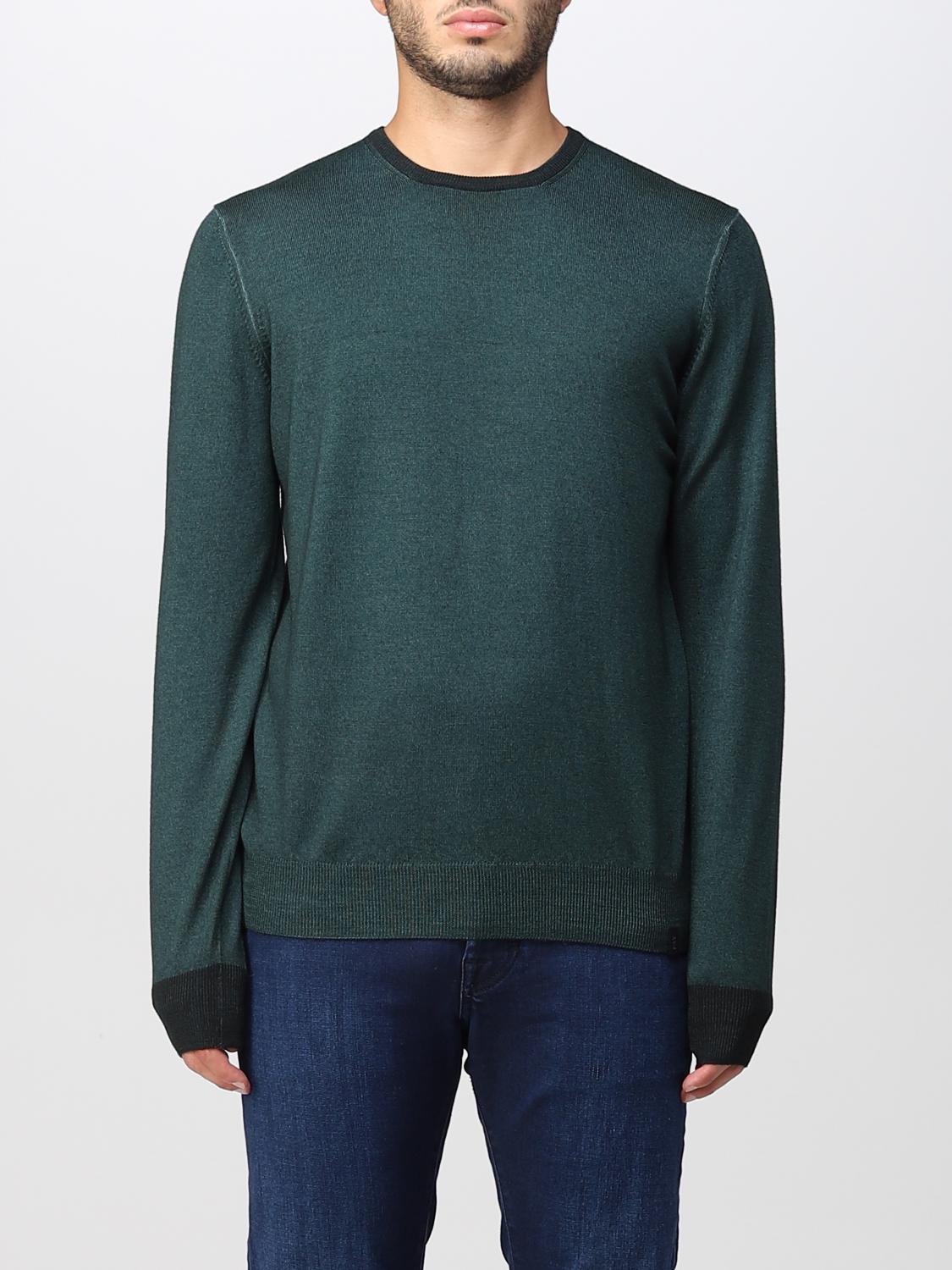 Pull couleur Vert Prairie 50 - Fay - Modalova