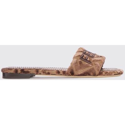 FENDI Sandales à Talons Femme couleur Cacao 36½ - Publicité FENDI Sandales à Talons Femme couleur Cacao 36½ - Publicité