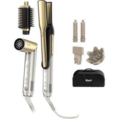 Multi-Styler premium et Sèche-Cheveux 5-en-1 avec diffuseur Shark Glam - Or HD6052SEU par SharkNinja - Publicité Multi-Styler premium et Sèche-Cheveux 5-en-1 avec diffuseur Shark Glam - Or HD6052SEU par SharkNinja - Publicité