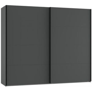 WIMEX Armoire portes coulissantes RONNA graphite poignées noires largeur 225 cm - Publicité WIMEX Armoire portes coulissantes RONNA graphite poignées noires largeur 225 cm - Publicité