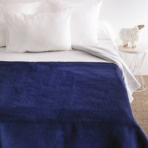 TOISON D'OR Couverture 100% laine Woolmark 500g Volta Marine/Myosotis 220 x 240 cm - Publicité TOISON D'OR Couverture 100% laine Woolmark 500g Volta Marine/Myosotis 220 x 240 cm - Publicité