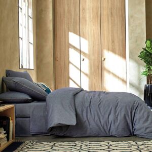 BLANC DES VOSGES Drap housse coton bio et recyclé Ressources Indigo 90 x 190 cm - Publicité BLANC DES VOSGES Drap housse coton bio et recyclé Ressources Indigo 90 x 190 cm - Publicité
