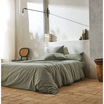 BLANC DES VOSGES Drap housse percale lavée Bohème Toundra 180 x 200 cm - Publicité BLANC DES VOSGES Drap housse percale lavée Bohème Toundra 180 x 200 cm - Publicité