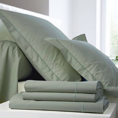 BLANC DES VOSGES Drap Percale Easy Sauge 240 x 300 cm - Publicité BLANC DES VOSGES Drap Percale Easy Sauge 240 x 300 cm - Publicité