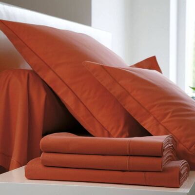 BLANC DES VOSGES Drap Percale Easy Terracotta 280 x 320 cm - Publicité BLANC DES VOSGES Drap Percale Easy Terracotta 280 x 320 cm - Publicité