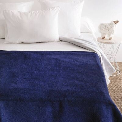 TOISON D'OR Couverture 100% laine Woolmark 500g Volta Marine/Myosotis 180 x 240 cm - Publicité TOISON D'OR Couverture 100% laine Woolmark 500g Volta Marine/Myosotis 180 x 240 cm - Publicité